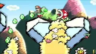 Super Mario Advance 3 Yoshi's Island (GBA) 1-1 Make Eggs Throw Eggs