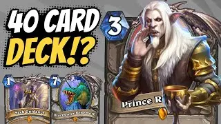 40 cards, 40 health, and 1 shard... Renathal Quest Priest!