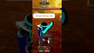 A T-rex was after me and got my partner #roblox