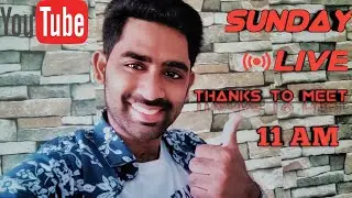 #Sundaylive Sunday live with Rajesh /thanks to meet Raj creative studio  most interesting question