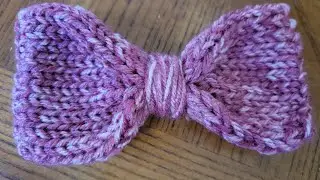 Knit bow on the 22pin machine