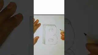 How to draw 3D letter B