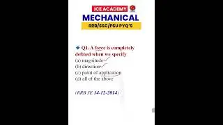 Crack  Mechanical Competitive exams , Q - 4| #appsc ,#AMVI ,#RRBJE,#SSCJE,