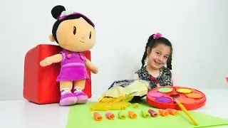Oyun videoları. Şila oyuncağı oyunu! Dila Nisa Makarna kolyesi yapıyor!