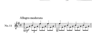 Fernando Sor | Op.6-11 Etude Allegro moderato (segovia no.17) | performed by hiromutaguchi