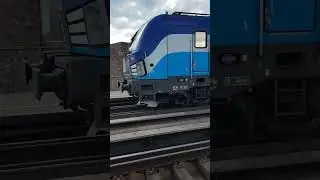 Czech train whizzing through Doberlug-Kirchhain
