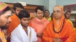SRI SARASWATI PUJA AT KASHI JANGAMWADI MATH VARANASI LIBRARY