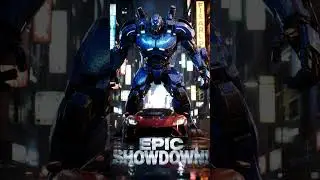 Robot vs Supercar: Futuristic Battle in Cyberpunk City!&rdquo;