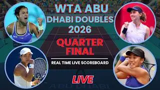 Eala / Tjen vs Bucsa / Shuai Live Scores | WTA Abu Dhabi Doubles 2026 Quarter Finals