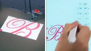 [BrotherSupportSewing] Projecting and checking the embroidery pattern onto fabric with the projector