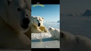 Will the Polar Bear Chase the Cat After Getting Hit by a Snowball? 😂🐱 #shorts  #funny  #cat