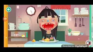 Making fruit salad in toca boca kitchen
