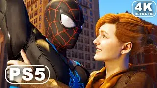 Spider-Man saves Mary Jane from Silver Sable - Marvel's Spider-Man Remastered (4K ULTRA HD PS5)