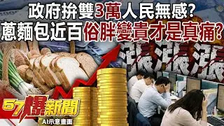 政府拚雙「3萬」人民無感？蔥麵包近百…「俗胖」變貴才是真的痛？-黃世聰 聶建中 康仁俊 羅旺哲 徐俊相《57爆新聞上集》2026.01.15