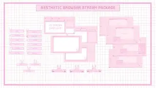 Animated Cherry Bunny Twitch Stream Overlay package