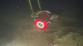 Salvage of SIMRAD TRAWL SENSOR PX UNIVERSAL from -79 meters depth in Larimna Greece.