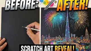 Burj Khalifa timelapse scratch art: unexpected reveal by @ninaddhale.9102 
