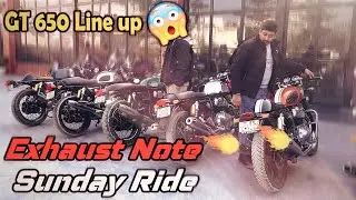 Sunday Ride GT 650s The Biker 's Barn Cafe 😱 GT 650s Line Up Exhaust Sound 🔥