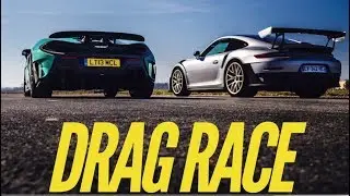 Drag Race : Porsche 911 GT2 RS VS McLaren 600LT