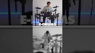 Acoustic Drums VS E-Drums (noise test) 🥁🔊  #drums #drummer