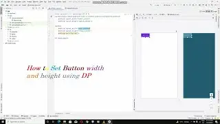 How to Set Button width and height using (DP) in android studio tutorial in hindi