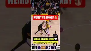 Bronny James put the CLAMPS on Wemby😭