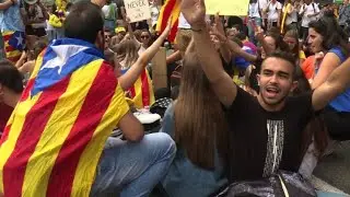 Tens of thousands protest police violence in Barcelona