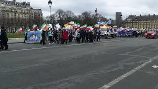 FreeIranRally-MEK supporters rally in Paris for a Free Iran