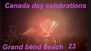 Canada day celebrations at grand bend beach 2023