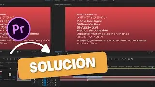 SOLUCIÓN A LA MEDIA OFFLINE : En Adobe Premiere Pro
