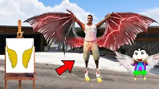 FRANKLIN AND SHINCHAN DRAW WINGS USING MAGICAL PAINTING BOARD IN GTA 5
