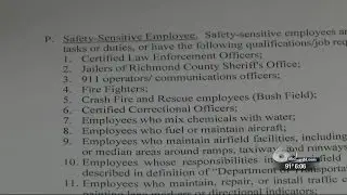 Call for random drug tests for all workers and commissioners
