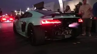 Twin Turbo Audi R8 RWS by Sheepey Racing shooting BIG flames! 🔥🔥🔥