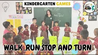 WALK , RUN , STOP AND TURN | Preschool Activity | Kindergarten Activity | Nursery Games | #preschool