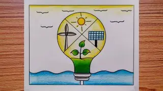 National Energy Conservation Day Drawing / World Energy Conservation Day Drawing / Save Energy 