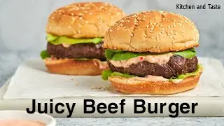 Juicy Beef Burger - Smash Burger by Kitchen and Taste