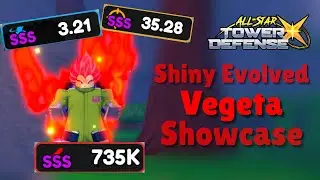 [New Shiny] Evolved Shiny Vegeta 5 Star Is Very Strong || Showcase || All Star Tower Defense X