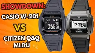 Casio W-201-1BV против Q&Q ML01J: сравнение небольших цифровых часов