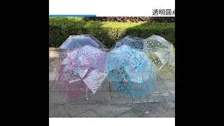 Amazon Basics Clear Umbrella for Rain, Round Bubble Umbrella for Wedding, With Wide Coverage