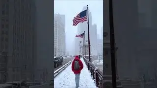Чикаго &mdash; зимняя сказка 🤍☃️🎄🇺🇲 Когда выпадает снег, город превращается в рождественскую сказку ✨❤️❄️