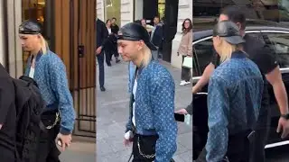 Stray Kids Felix в магазине Louis Vuitton в Париже и прибытие в Париж Stray Kids Felix Louis Vuitton