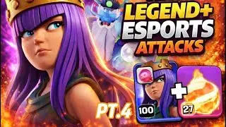 Legend+Esports Attacks December Season  Meteor Golem+Queen Charge Fireball With Army Link+3 bases 