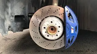 BMW E60 M5 front brake upgrades using 374mm G chassis calipers E61 E63 E64 530i 535d M6 650i 635d