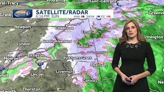 Video: Rain showers change to snow Sunday evening in New Hampshire
