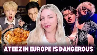 ATEEZ: Feeding ATEEZ the best Fried Chicken in London!! + BERLIN Concert Clips - REACTION