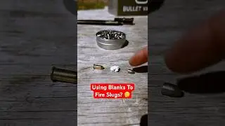 Using BLANKS To Fire SLUGS? (Will it Work?) *test* #gun #pewpew #guns