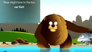 Bear Got Beaten by the Fish 🐻🐟 | Funny Animal Rhyme for Kids | Silly Bear Song for Toddlers