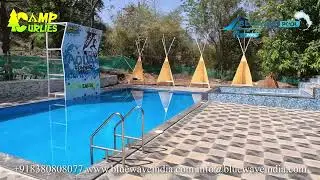 FRP LINER SWIMMING POOL COMPLETED IN 22 DAYS BY @bluewave_india  AT @campcurlies348  KARJAT