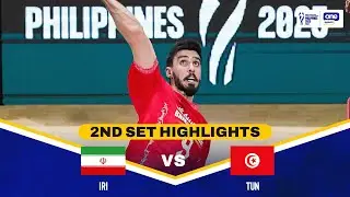 TUNISIA vs IRAN | SET 2 HIGHLIGHTS | 2025 FIVB Men&rsquo;s World Championship | Sept. 16