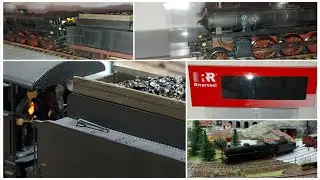 Rivarossi Gr 744 Caprotti con tender  invecchiata di serie UNBOXING e manovre di prova HR2459A